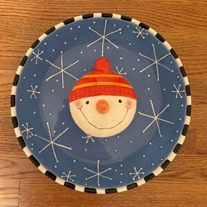 Festive Snowman Holiday Chip and Dip Tray